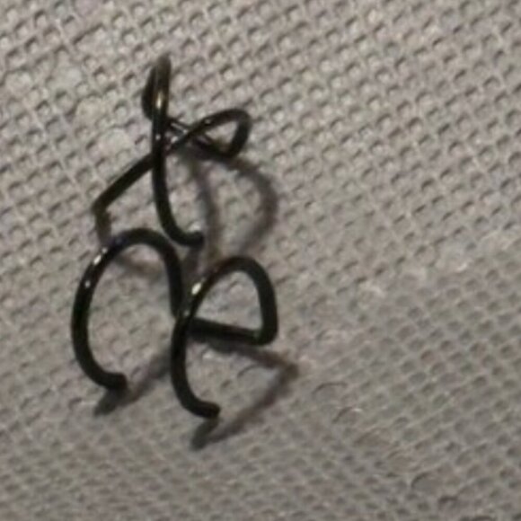 Cuff Earrings - No Piercing Needed! Each Selection Comes with 2 Black Cuffs NWT - Picture 2 of 4